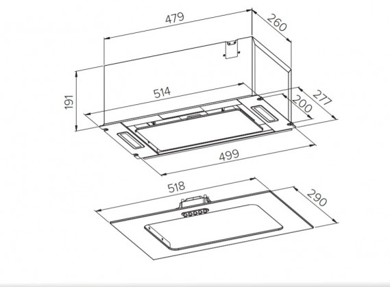 Вытяжка HOMSair Crocus Push 52, черный